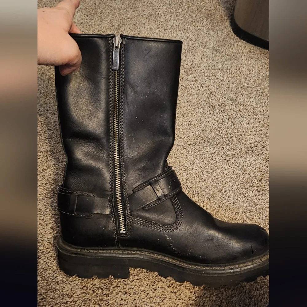 Harley-Davidson Black Leather Riding Boots - Picture 7 of 9